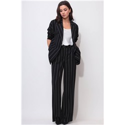 LeNata 31246 на-черном-полоска, Брюки,  Блуза,  Жакет
