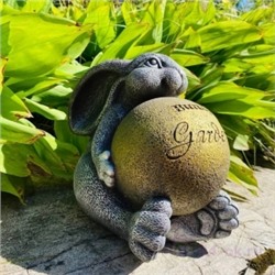 Фигурка Зайчик Малыш-Марио (бетон/золото)  H22см Ф306дуо
