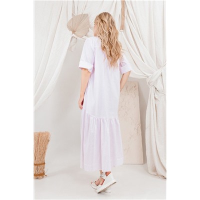 AMORI 9660 розовая_полоска, Платье