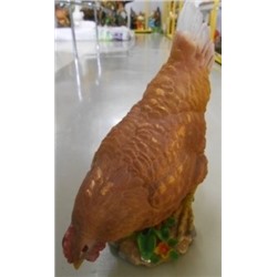 Фигурка Курица клюет с цветком 32см