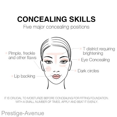 Консилер O.TWO.O High coverage liquid concealer 5.5g (арт. 9998)