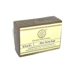PURE NEEM Handmade Herbal Soap With Essential Oils, Khadi Natural (ЧИСТЫЙ НИМ, Мыло ручной работы с эфирными маслами, Кхади Нэчрл), 125 г.