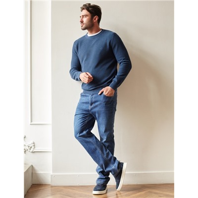 Джемпер фактурной вязки из хлопка с нейлоном