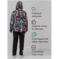 Горнолыжный костюм женский зимний черного цвета 002_1Ch