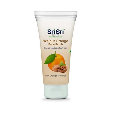 WALNUT ORANGE FACE SCRUB, Sri Sri Tattva (Скраб для лица ГРЕЦКИЙ ОРЕХ И АПЕЛЬСИН, для молодой и свежей кожи, Шри Шри Таттва), 60 г.