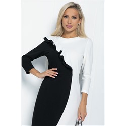 Платье Эванесса (черно-белое) П12747-35М