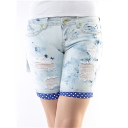 RW6055 Шорты джинсовые женские (98% хлопок, 2% полиэстер) размер W25 - 40 российский