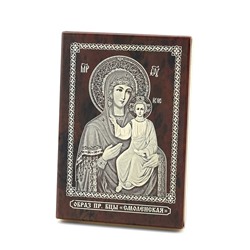 Икона настольная из обсидиана 70*30*95мм "Богородица Смоленская"