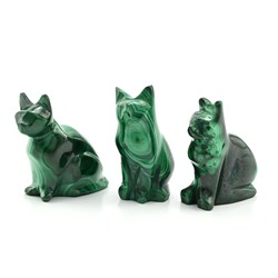 Кошка из малахита 25*24*52мм