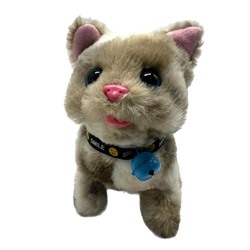 Кошечка пятнистая Интерактивная мягкая (мяукает,двигается) 16*15см 74-7