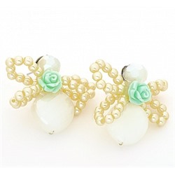Серьги Розочка PR2880 бирюза