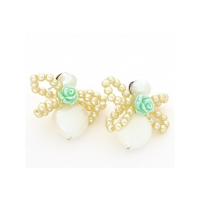 Серьги Розочка PR2880 бирюза