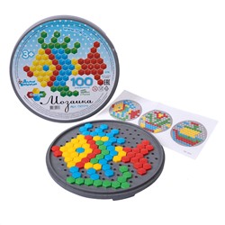 Детская шестигранная пластмассовая мозаика (100 элементов)