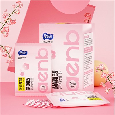 Парфюм-кондиционер для стирки в гранулах с ароматом сакуры, ПРОБНИК 10 гр.