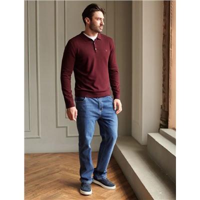 Джемпер-поло из хлопка с нейлоном