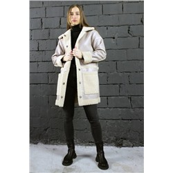 Arisha 8099 бежевый, Дубленка