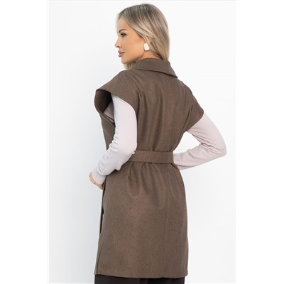 Жилет костюмный Жюлли (шоколад) Б14488-4М