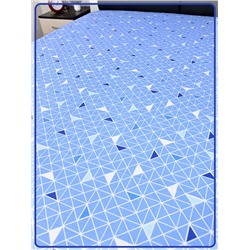 Простыня Ивановская бязь Треугольники вид 2/11 светло-синий