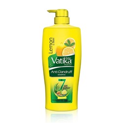 Vatika LEMON & METHI Anti-Dandruff Shampoo, Dabur (Ватика ЛИМОН И МЕТХИ шампунь против перхоти, Дабур), с дозатором, 640 мл.