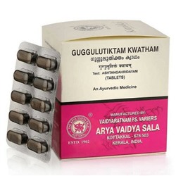 GUGGULUTIKTAM KWATHAM, Kottakkal Ayurveda (ГУГГУЛУТИКТАМ КВАТХАМ при заболеваниях кожи, суставов и костей, Коттаккал Аюрведа), 100 таб.