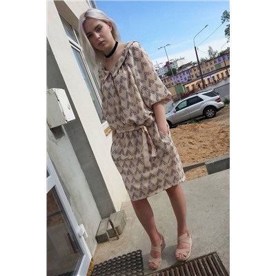 Shymoda 48-16 бежево-кремовый, Платье