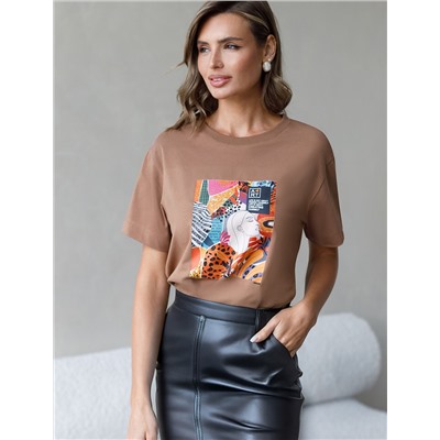 Футболка из премиального хлопка с авторским принтом