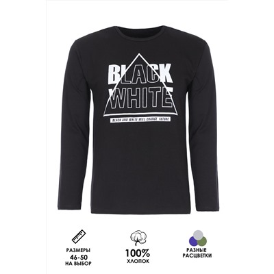 Футболка с длинным рукавом Black White ФН170