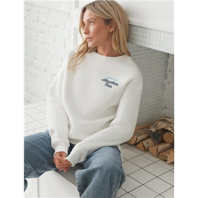 Свитшот из премиального футера трехнитки с начесом