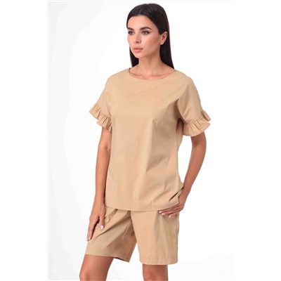 Talia fashion 360 бежевый, Блуза,  Шорты