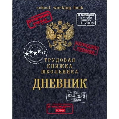 Дневник 1-11 класс (твердая обложка) "Трудовая книжка школьника" 3D фольга (064010) 20700 Хатбер