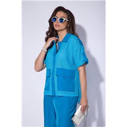 INPOINT. 119 голубой, Брюки,  Блуза