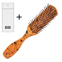Merilin. CMB209 Расческа - щетка продолговатая с ручкой крапинка 16,5х3х2,5см