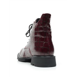 CXR130-2P BLACK/WINE Ботинки демисезонные женские (натуральная кожа, байка) размер 36