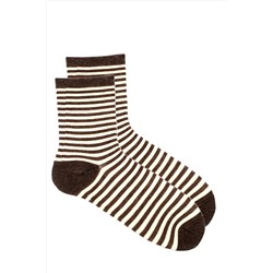 Носки р.35-40 "Полосатики" Коричневые