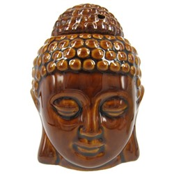Аромалампа ГОЛОВА БУДДЫ КОРИЧНЕВАЯ (керамика, 11 см.), 1 шт.