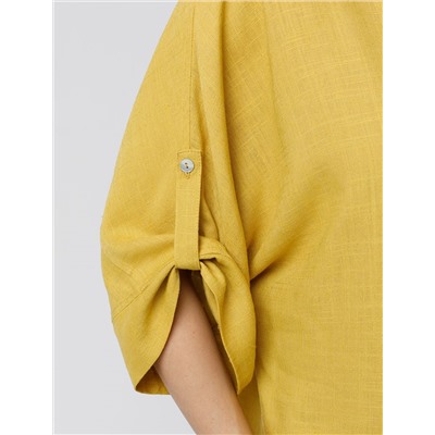 Блузка с цельнокроеным рукавом  изо льна с вискозой