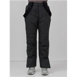 Полукомбинезон утепленный женский большого размера темно-серого цвета 666_1TC