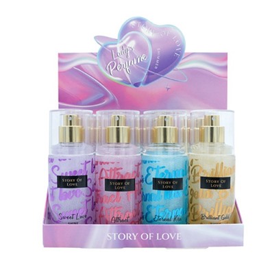 Парфюмированный спрей-мист для тела с шиммером Lady's Perfume Story of Love, 88 мл.