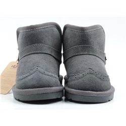 17103-6 GRAY Угги детские (натуральная замша, искусственный мех) размер 27