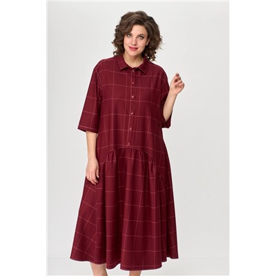 Avenue Fashion 0102-1 бордо+розовый, Платье