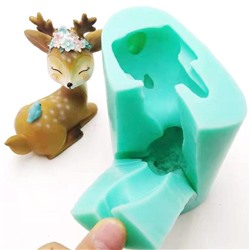 Силиконовый молд 3D «Олень мама с птичкой»