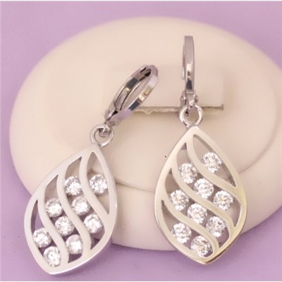 Серьги родий  H01-5070