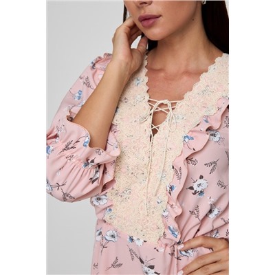 Anelli 1023 пудра_цветы, Платье