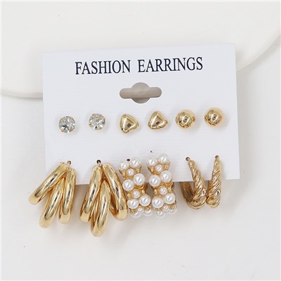 Набор сережек 6 пар (НС-012)