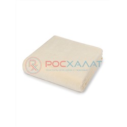 Махровое полотенце без бордюра кремовое ПМ-131