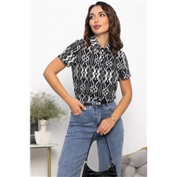 Поло Тренди (черное/узор) Б14093-10М