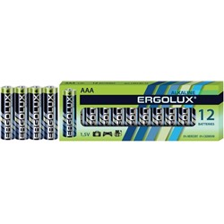 Батарейка  Ergolux (зеленые) LR03 BP-12  12шт.