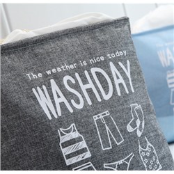 Корзина для вещей на завязках "Washday" коричневая