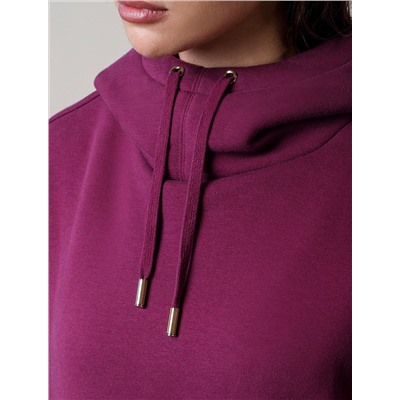 Худи среднего объема из футера трехнитики c начесом