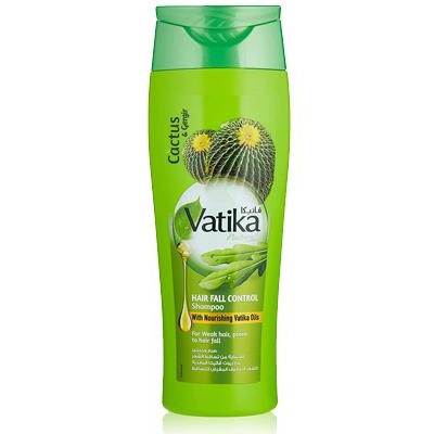 Vatika CACTUS AND GERGIR Hair Fall Control Shampoo, Dabur (Ватика КАКТУС И РУККОЛА Шампунь КОНТРОЛЬ ВЫПАДЕНИЯ для ломких, выпадающих и ослабленных волос, Дабур), 200 мл.